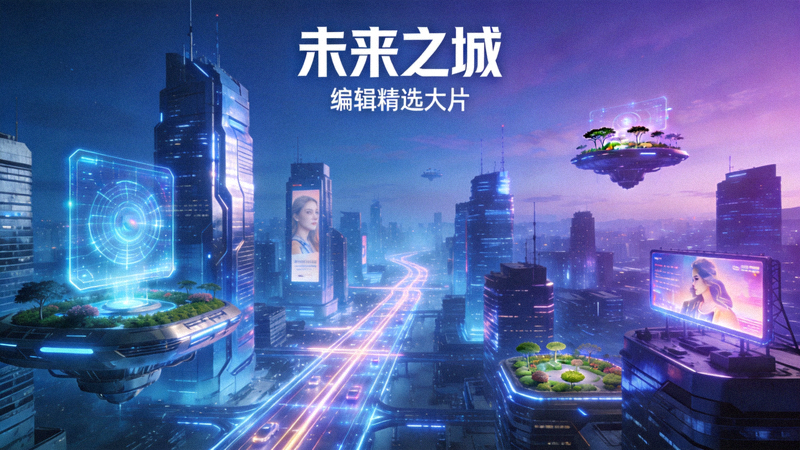 编辑精选大片《未来之城》全景海报，展现未来都市景观